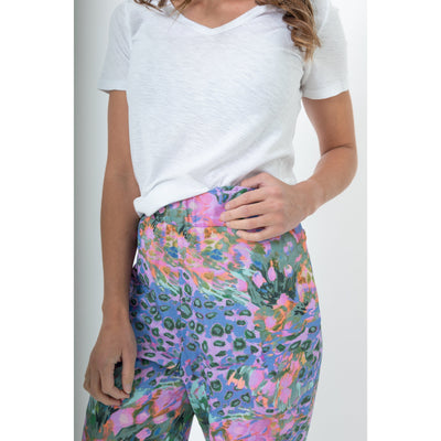 Monet-Inspired Print Cotton Lounge Pants - Lightweight, Fun, and Stylish for Poolside and Everyday Wear