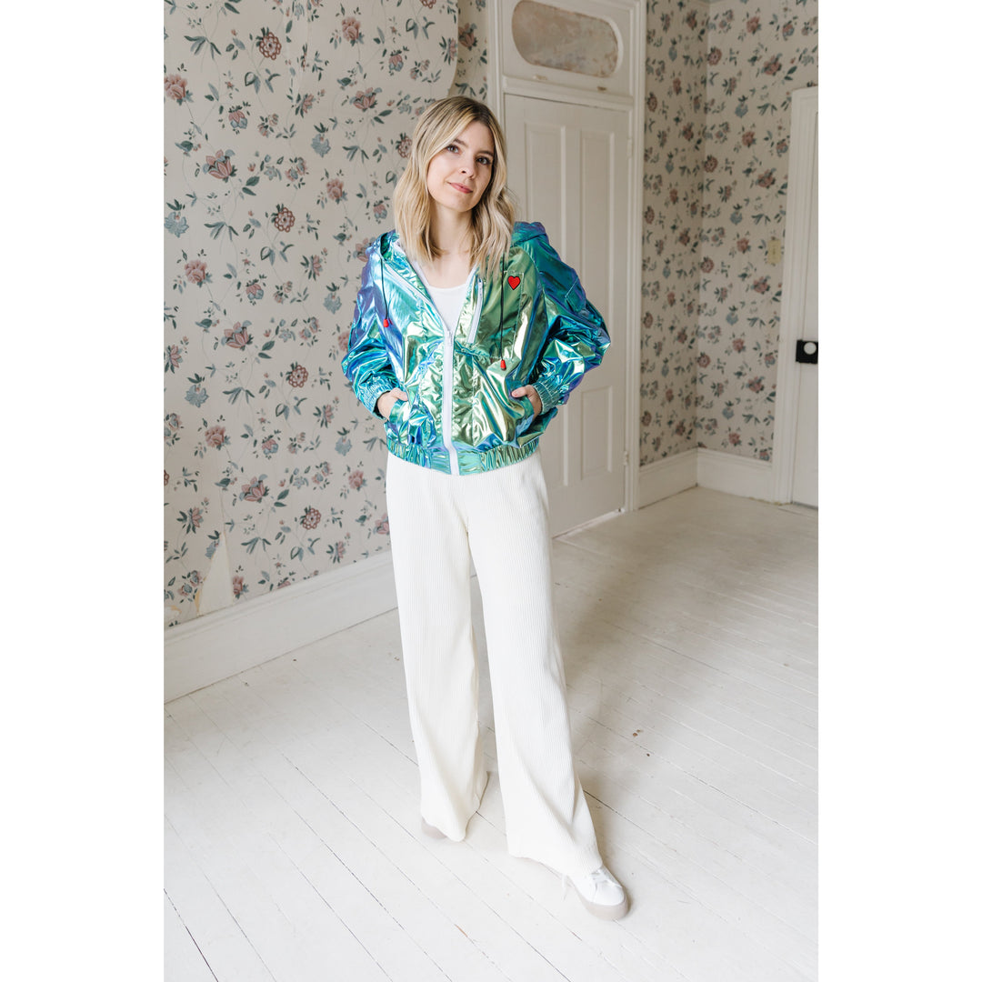 Iridescent Mint Julep Bomber Jacket – Anna Rewick