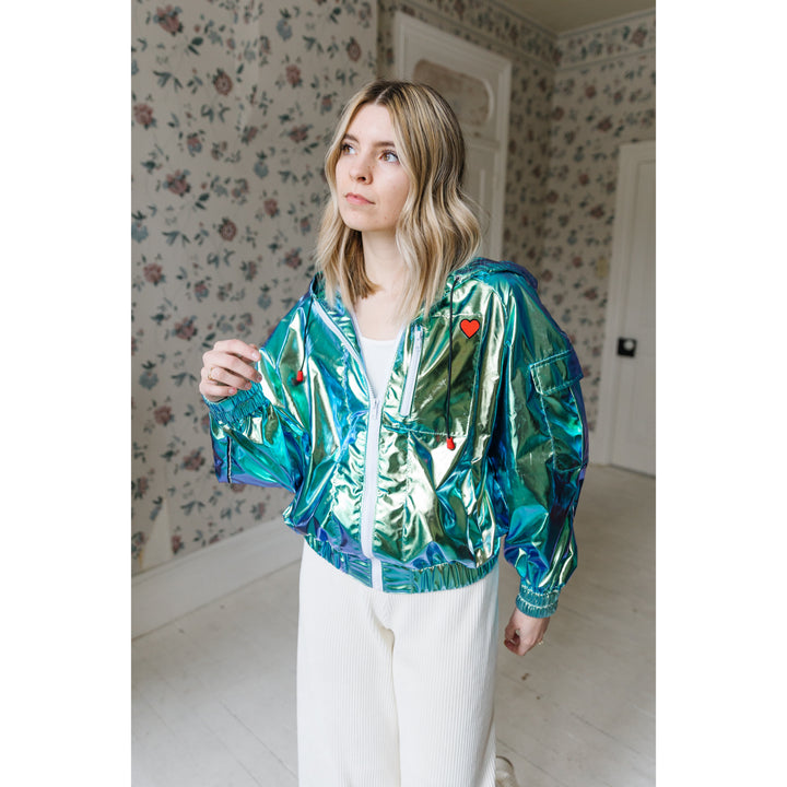 Iridescent Mint Julep Bomber Jacket – Anna Rewick
