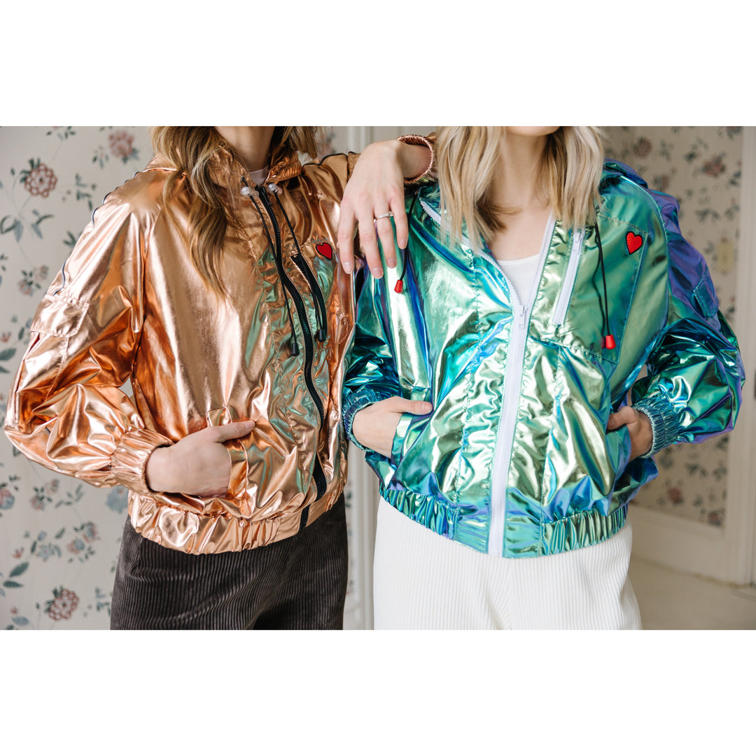 Iridescent Mint Julep Bomber Jacket – Anna Rewick