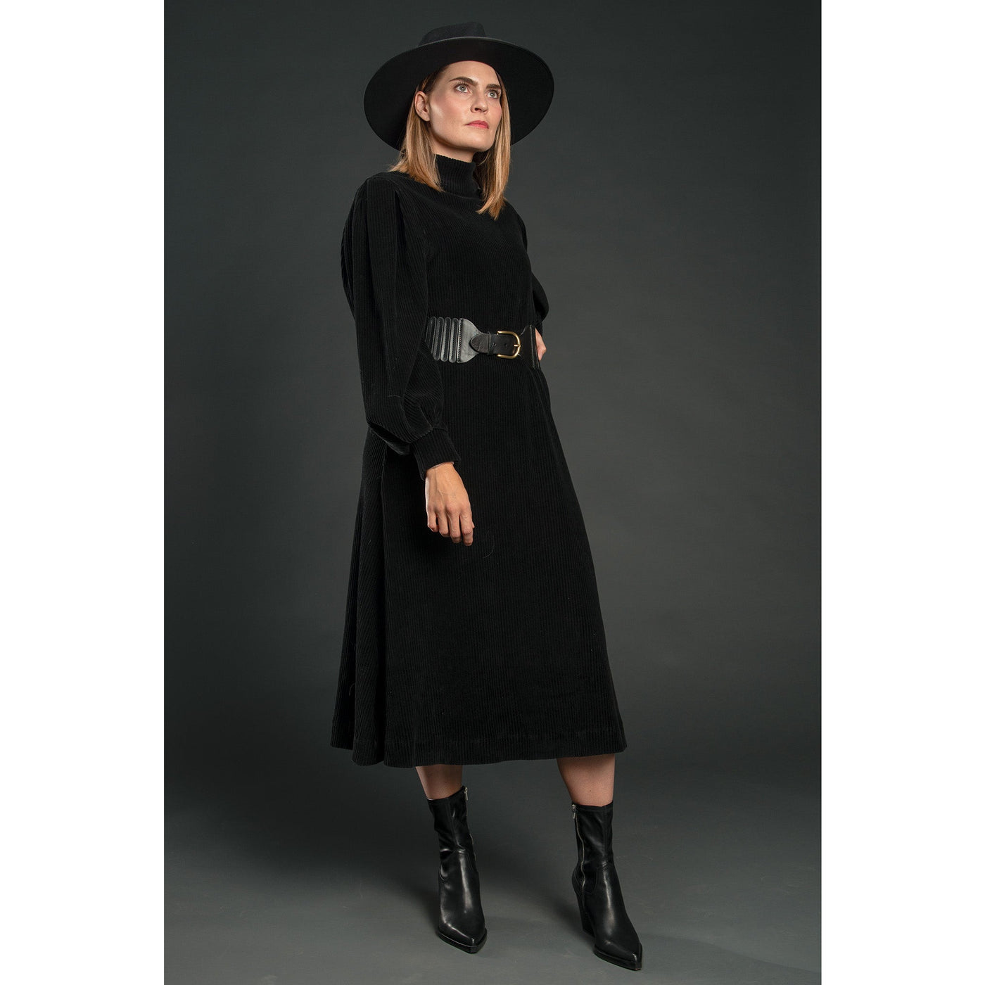Cozy Comfort Meets Elegance: Introducing the Nora Brushed Knit Dress for Effortless Style Small / Black Cozy Comfort Meets Elegance: Introducing the Nora Brushed Knit Dress for Effortless Style Small / Black