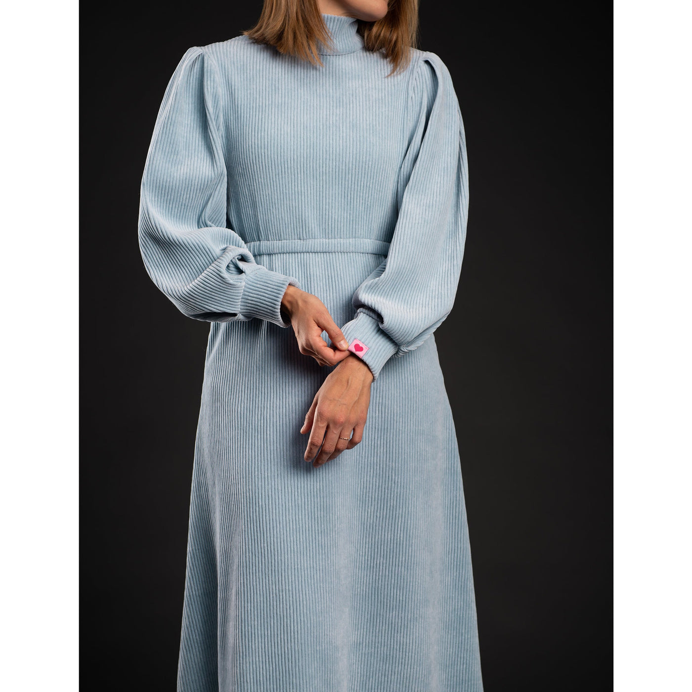 brushed knit dress Rust Brushed Knit Long Sleeve Mock Neck Dress PinkBlush
